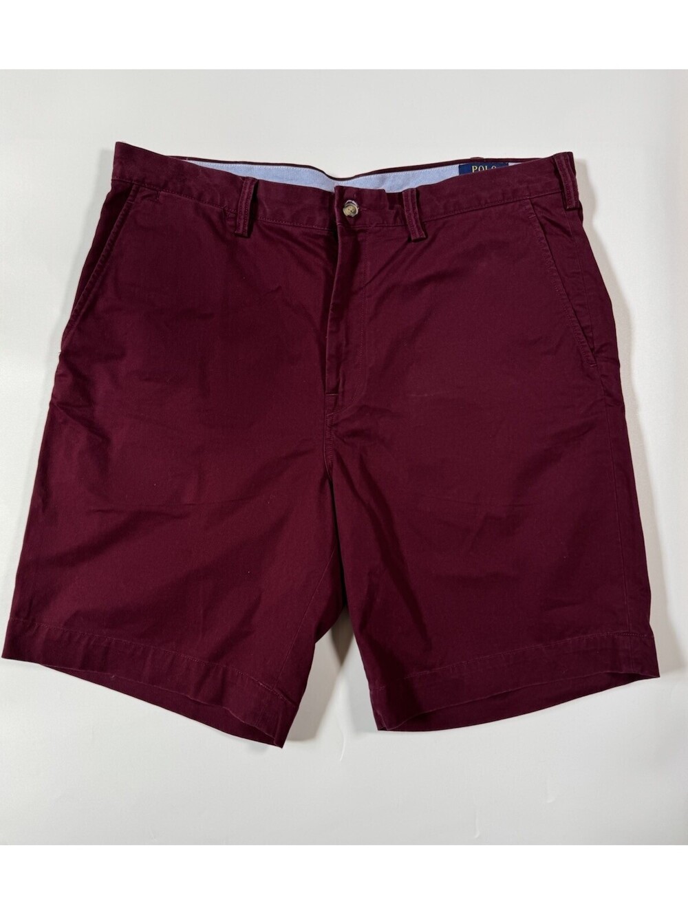 Polo Ralph Lauren The Polo Chino Shorts 36 Burgundy Stretch Classic Fit 9”